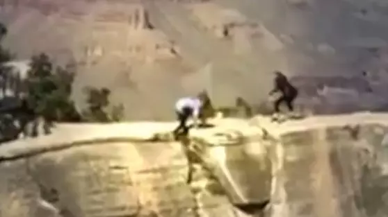 Tourist Almost Falls Off Grand Canyon Cliff Edge While Taking Photo Of Mum