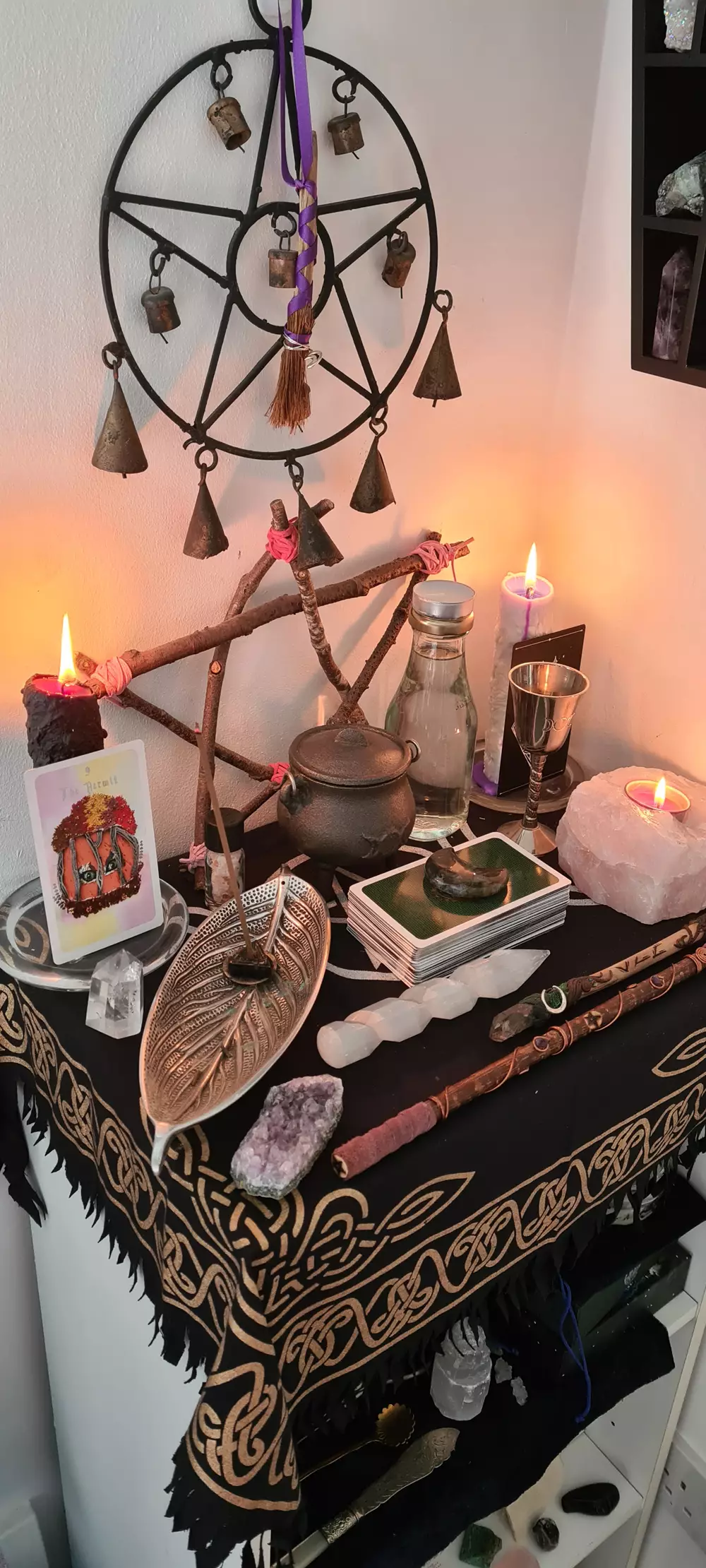 Sadie built an altar in her bedroom where she casts her spells.