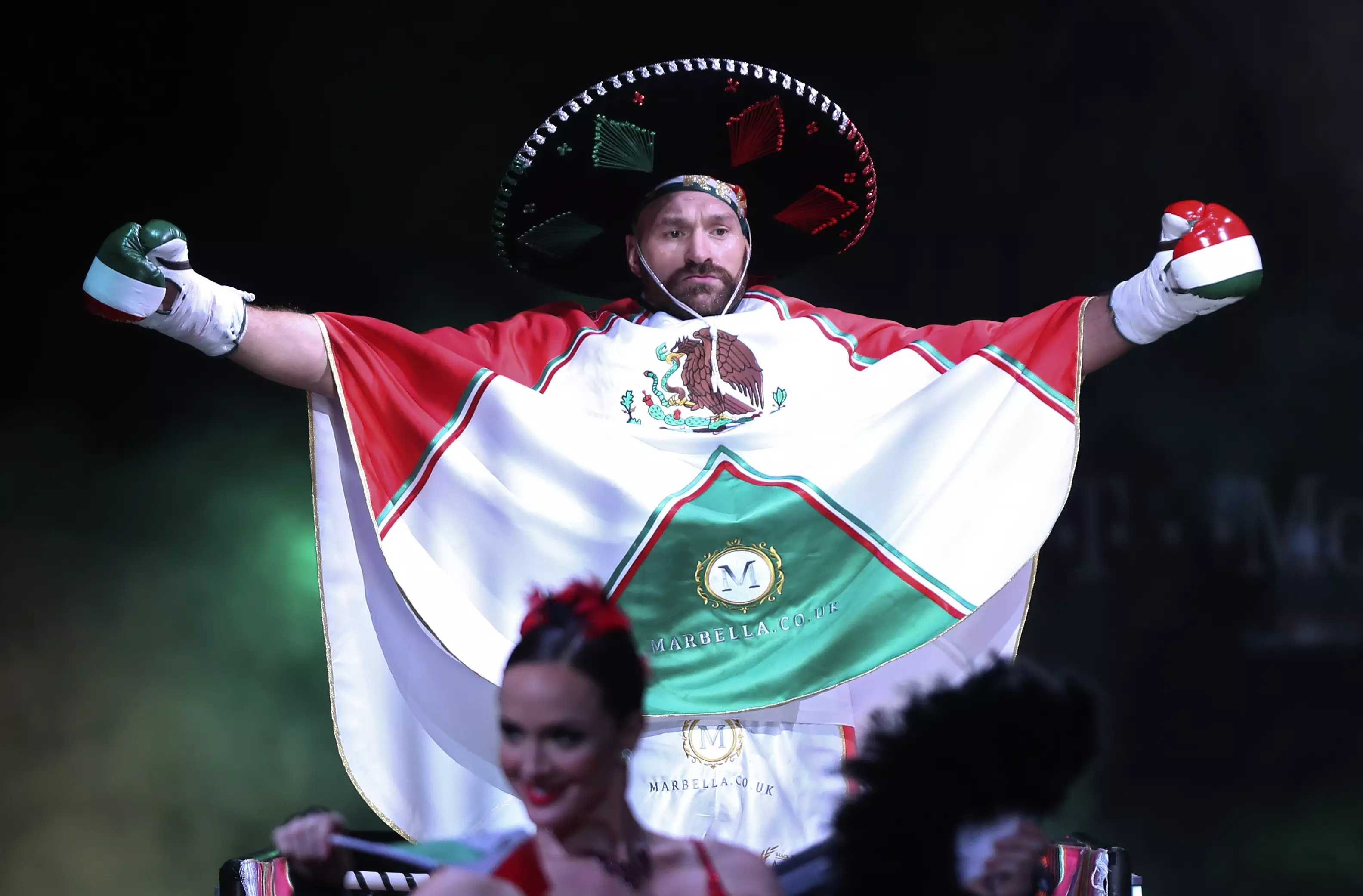 Tyson Fury donned Mexican colours for the fight against Otto Wallin to celebrate Mexican independence day