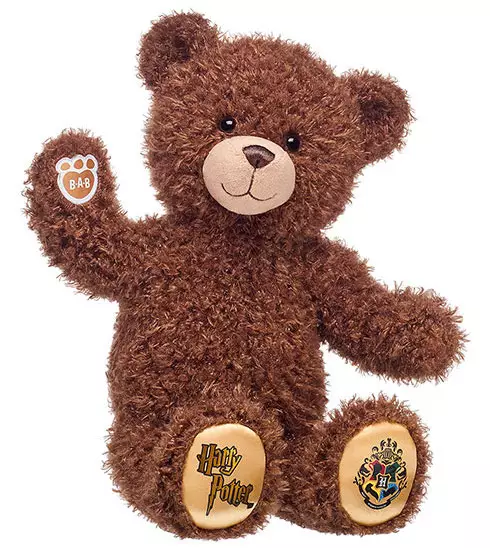 Each bear comes with the Harry Potter logo and crest on each golden paw (