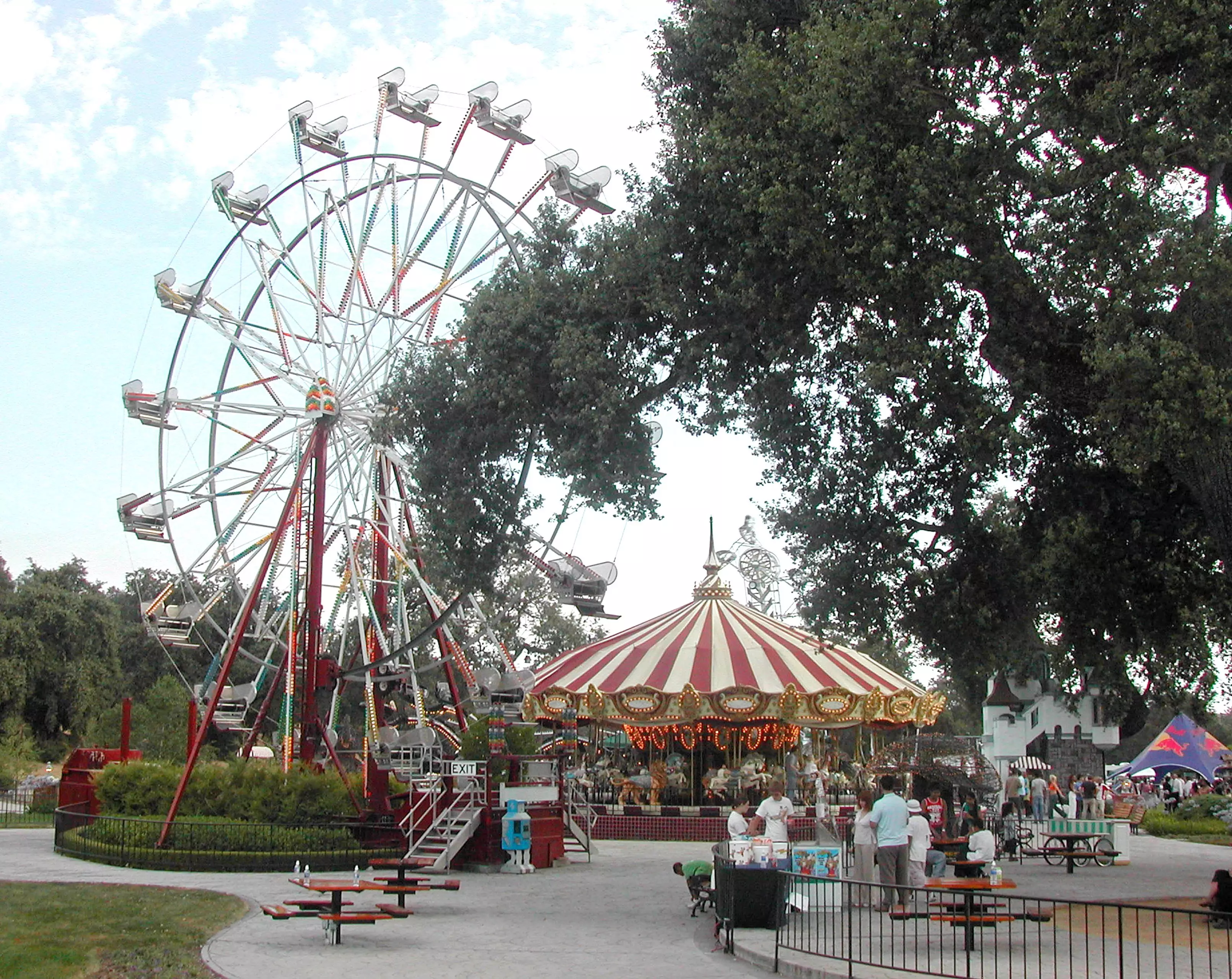 A big wheel and carousels at Neverland Ranch.