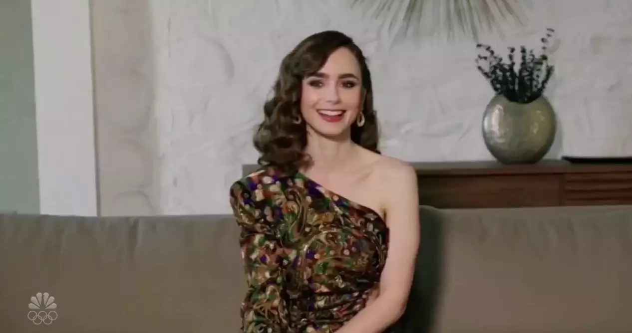 Lily Collins laughed awkwardly as the show came under fire (