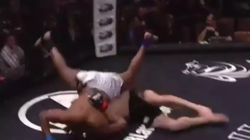 MMA Fighter Knocks HIMSELF Out While Attempting To Take Down Opponent 