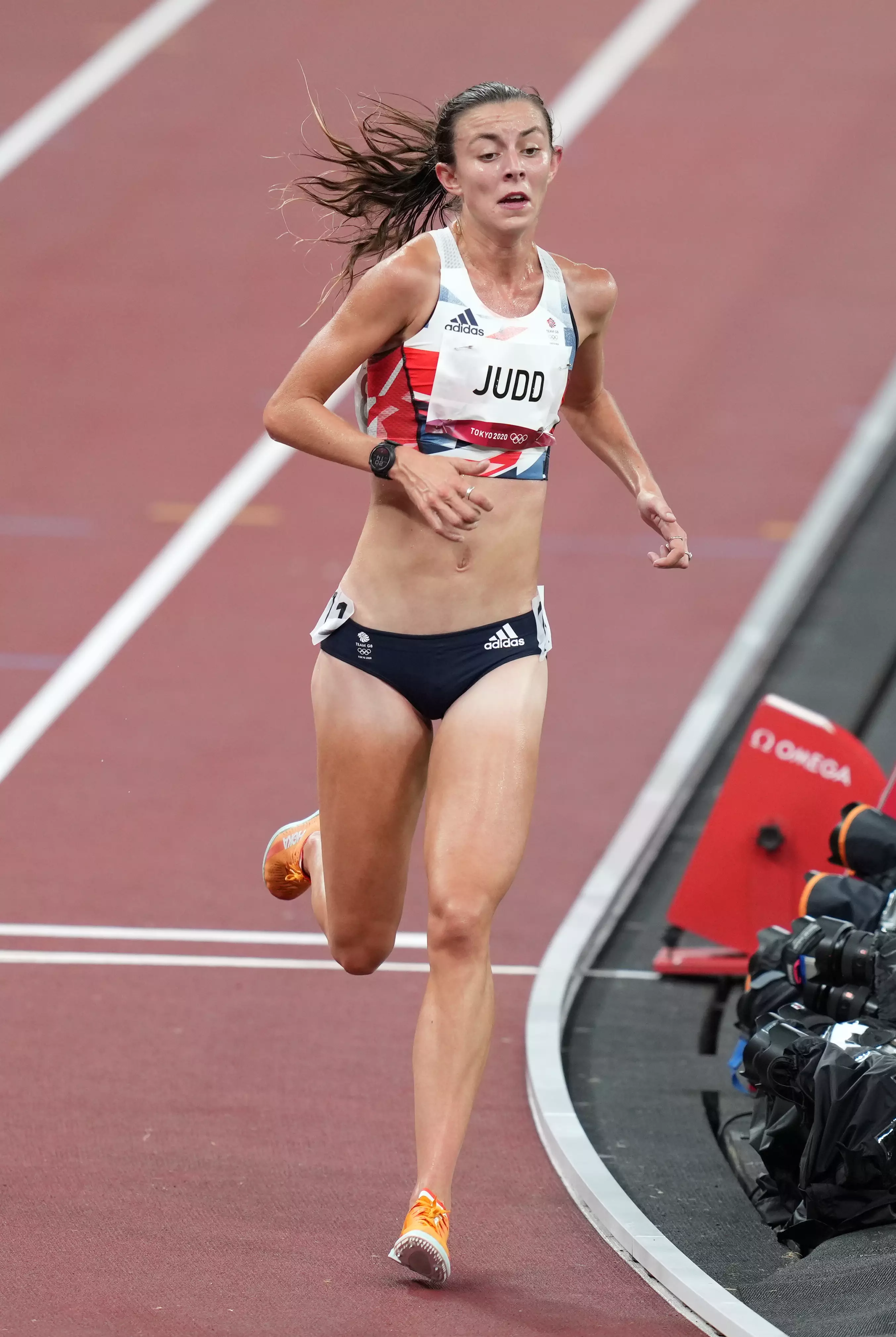 Jessica Judd collapsed after completing the 10,000m final.