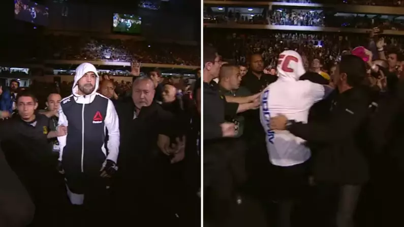 When Matt Brown Was Attacked By Fans On The Way To The Octagon