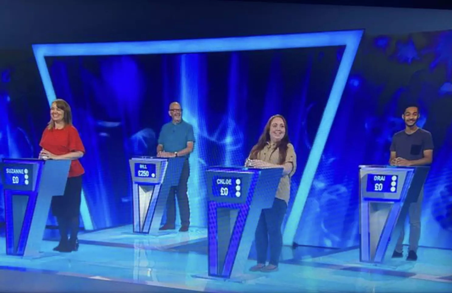 The contestants seemed a little surprised, to say the least.