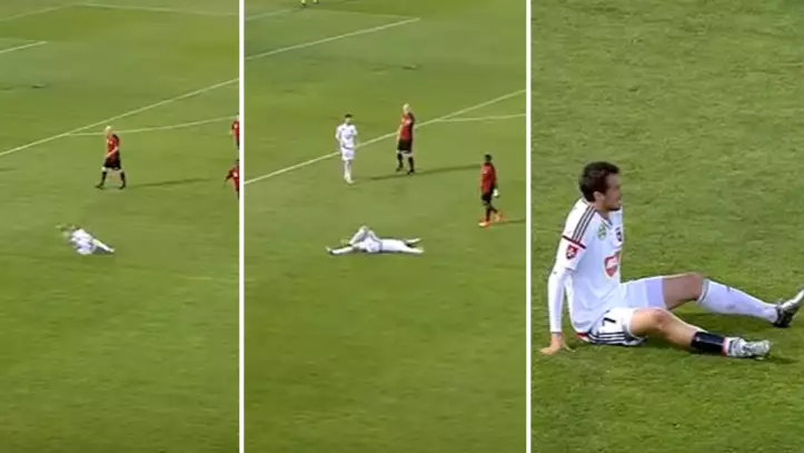WATCH: This Is Officially The Worst Dive In Football History
