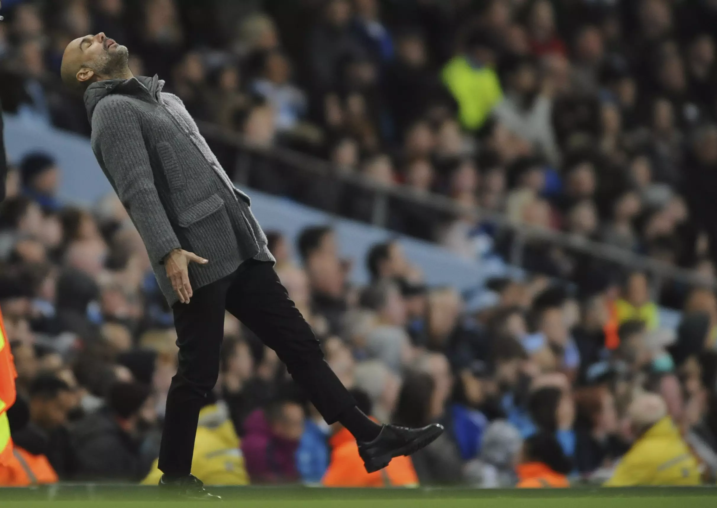 Guardiola thinking about the idea of a play-off. Image: PA Images