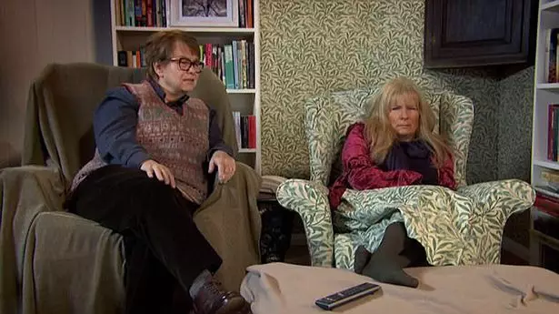 French and Saunders as Mary and Giles (