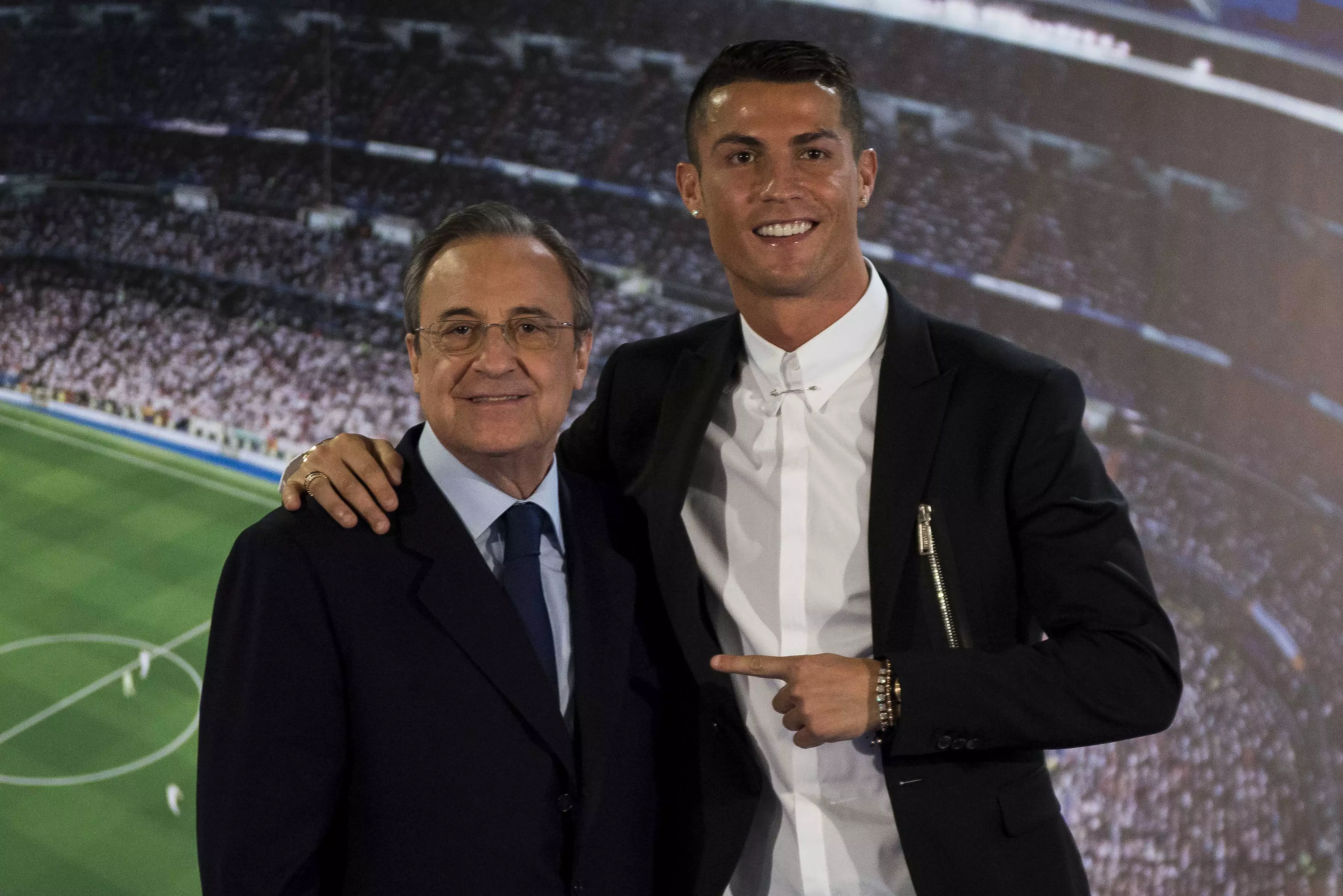 Ronaldo and Perez together. Image: PA Images