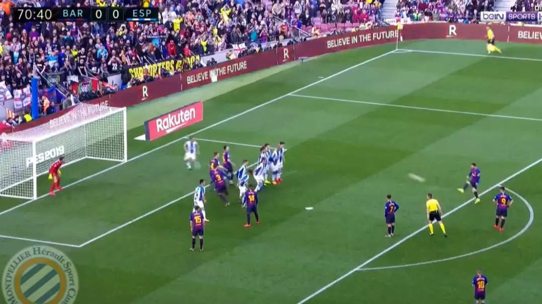 Lionel Messi Scores 'Panenka' Free-Kick In Derby Against Espanyol