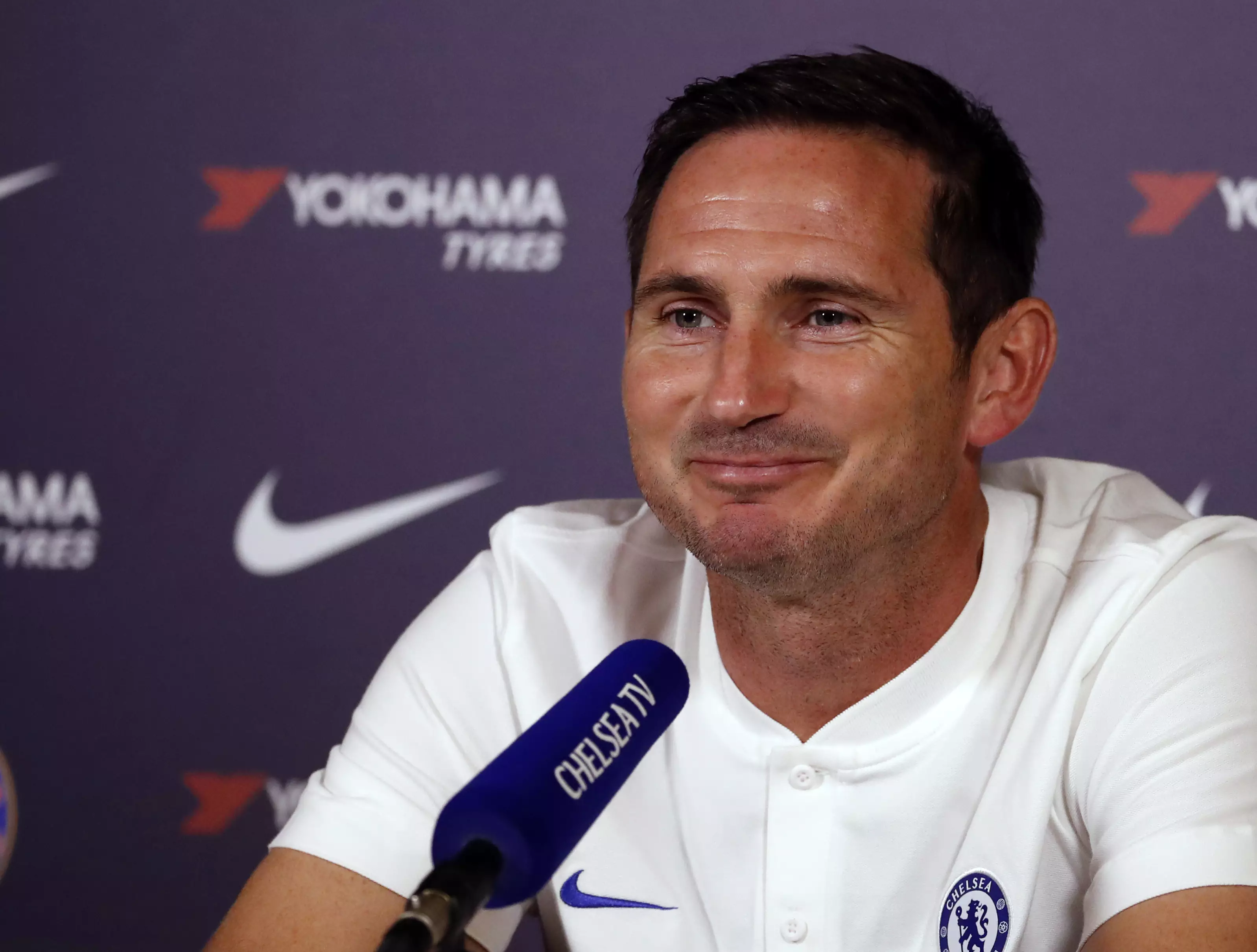 Lampard is extremely happy to be in the role at Chelsea. Image: PA Images