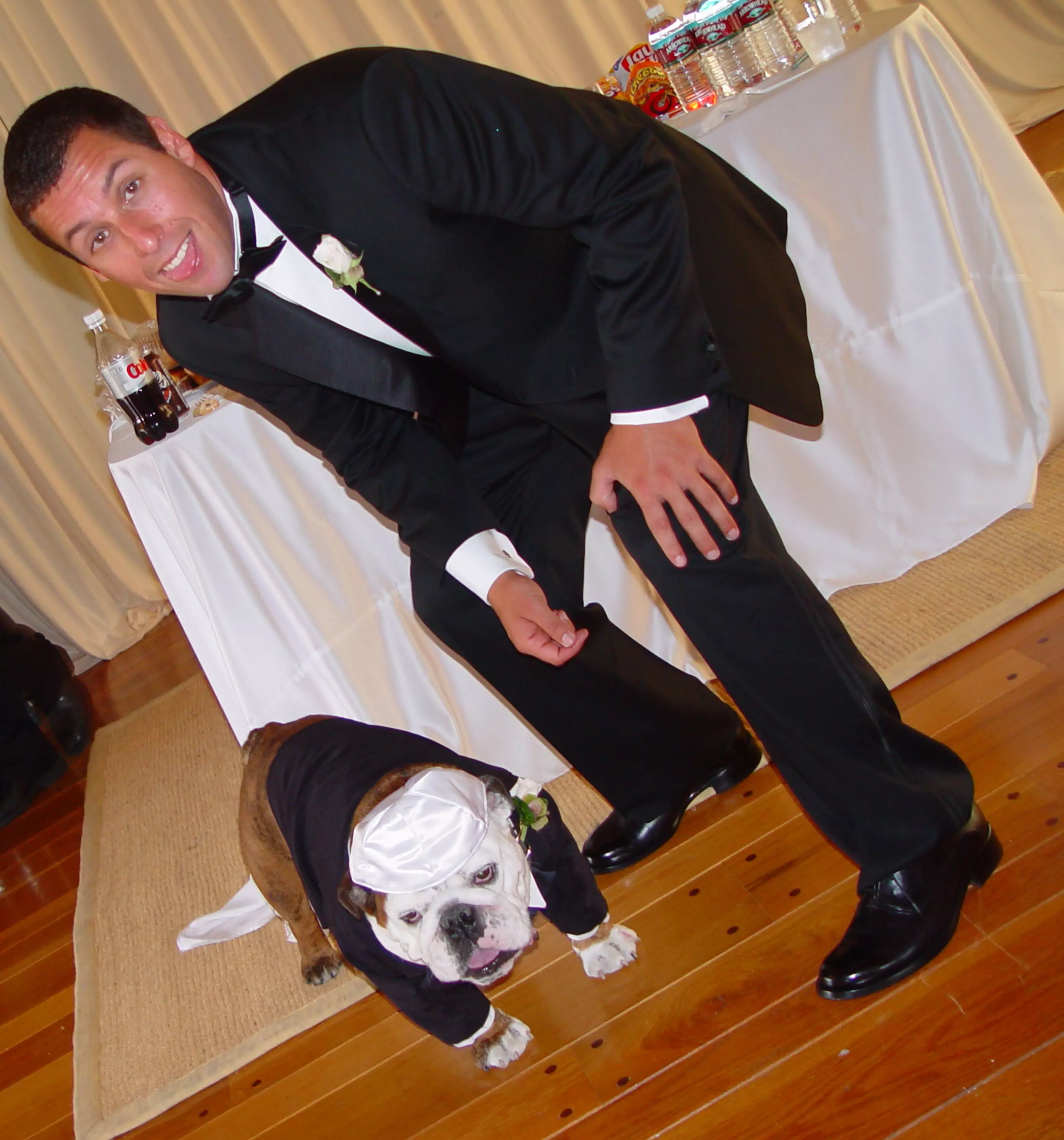 Meatball was Adam Sandler's best man at his wedding in 2003.