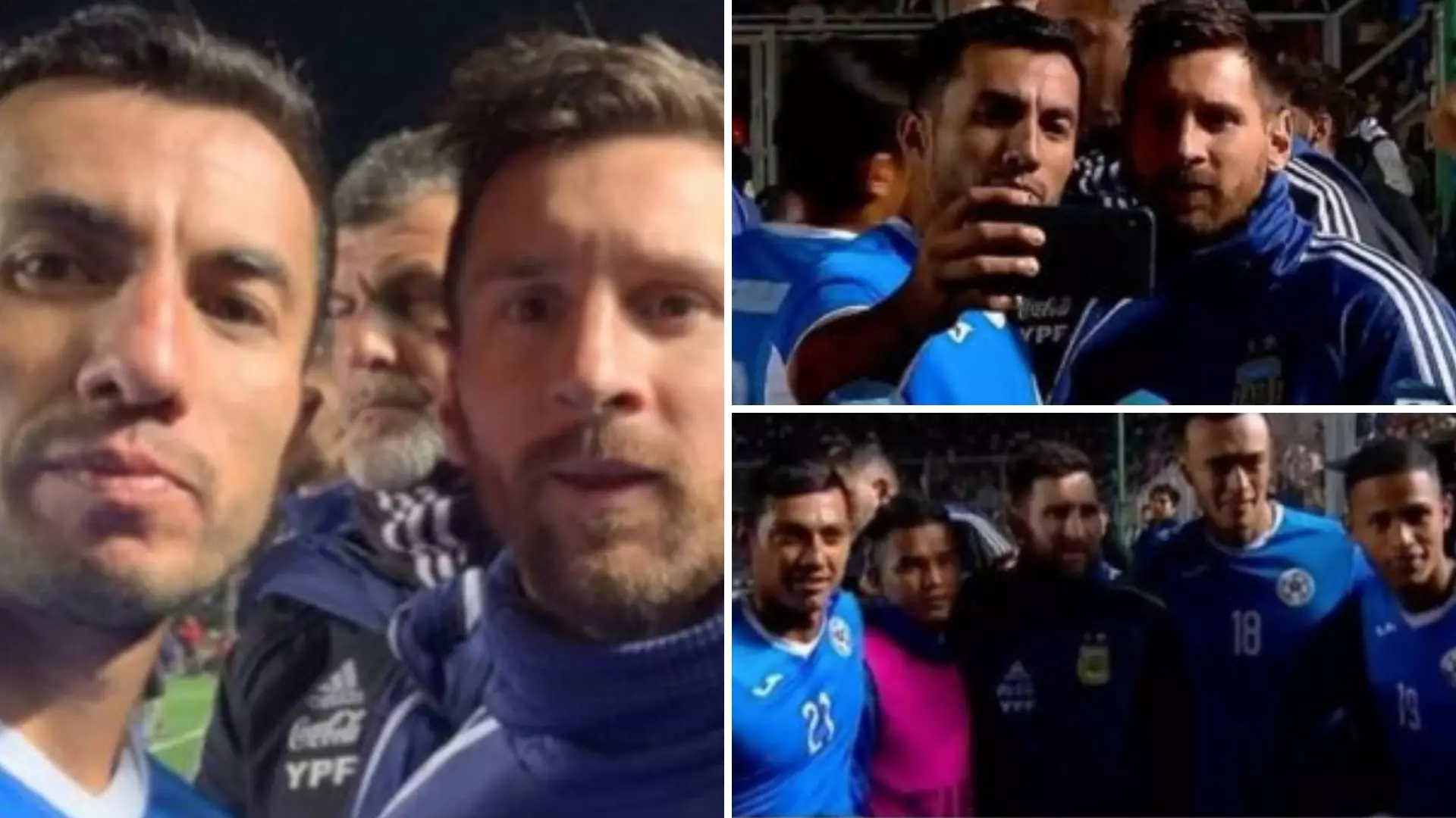 Humble Lionel Messi Chats And Poses For Photos With Nicaragua Players After Argentina's Win