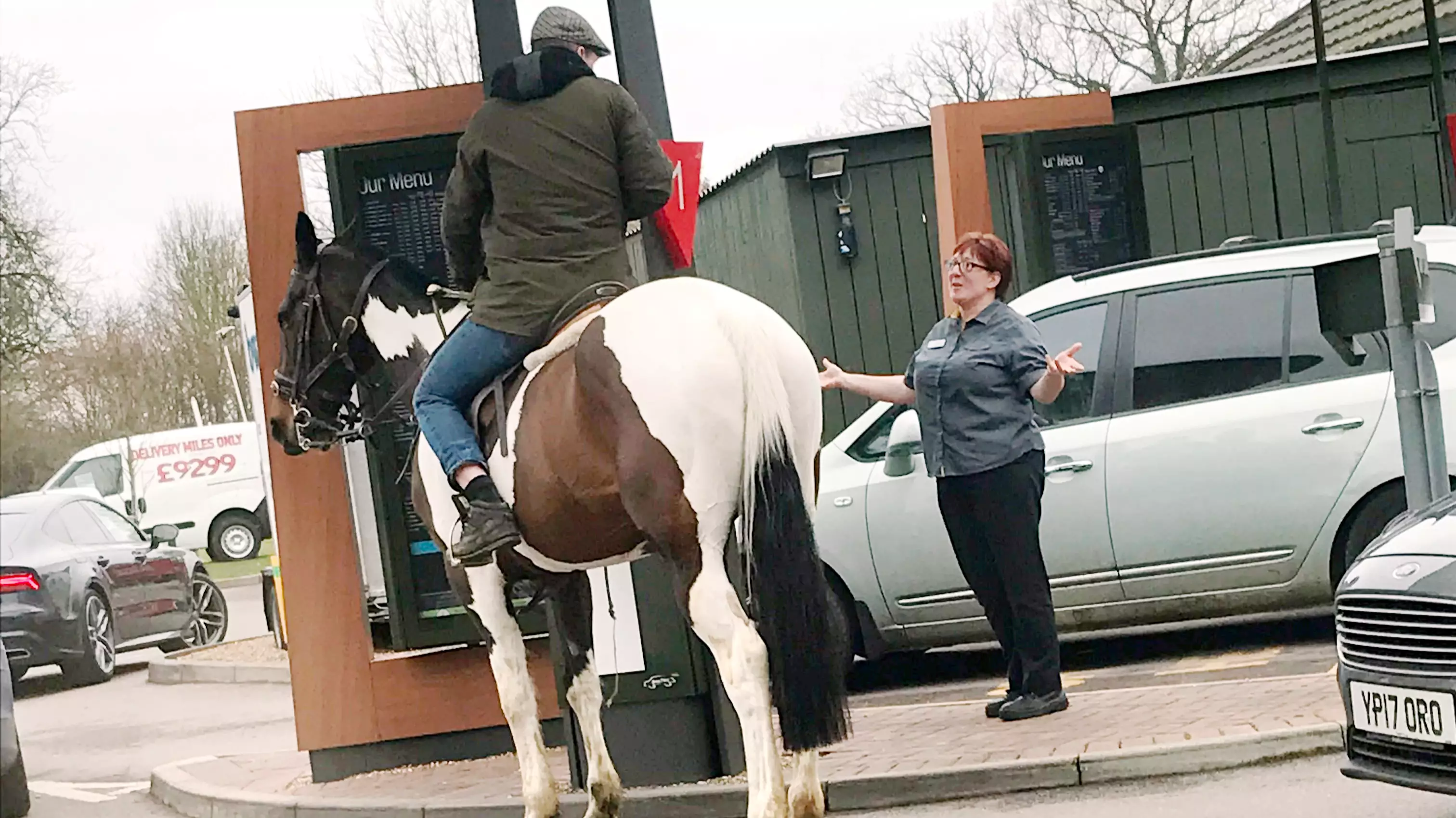 Man Attempts To Ride Horse Through McDonald's Drive-Thru