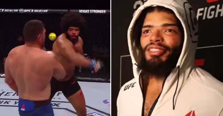 UFC Fighter Wins Heavyweight Fight By TKO After Being Visually Impaired From Round One