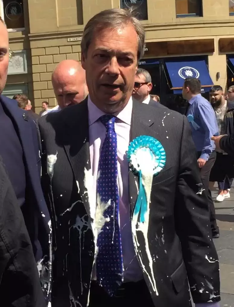 Pro-Brexit politicians have been doused in milkshakes in recent weeks.