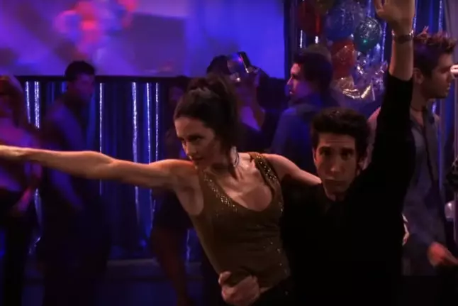 The episode saw Monica and Ross recreate their high school dance routine (