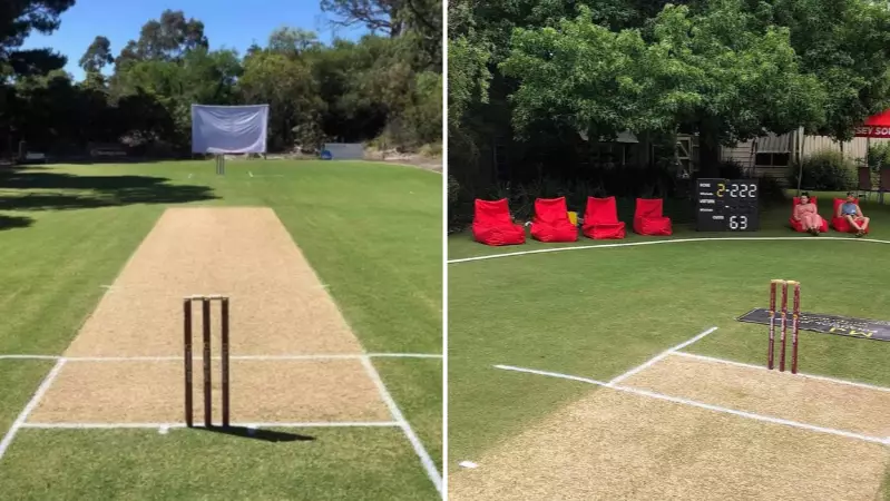 Man Transforms His Back Garden Into A Cricket Pitch And It's Actually The Dream 