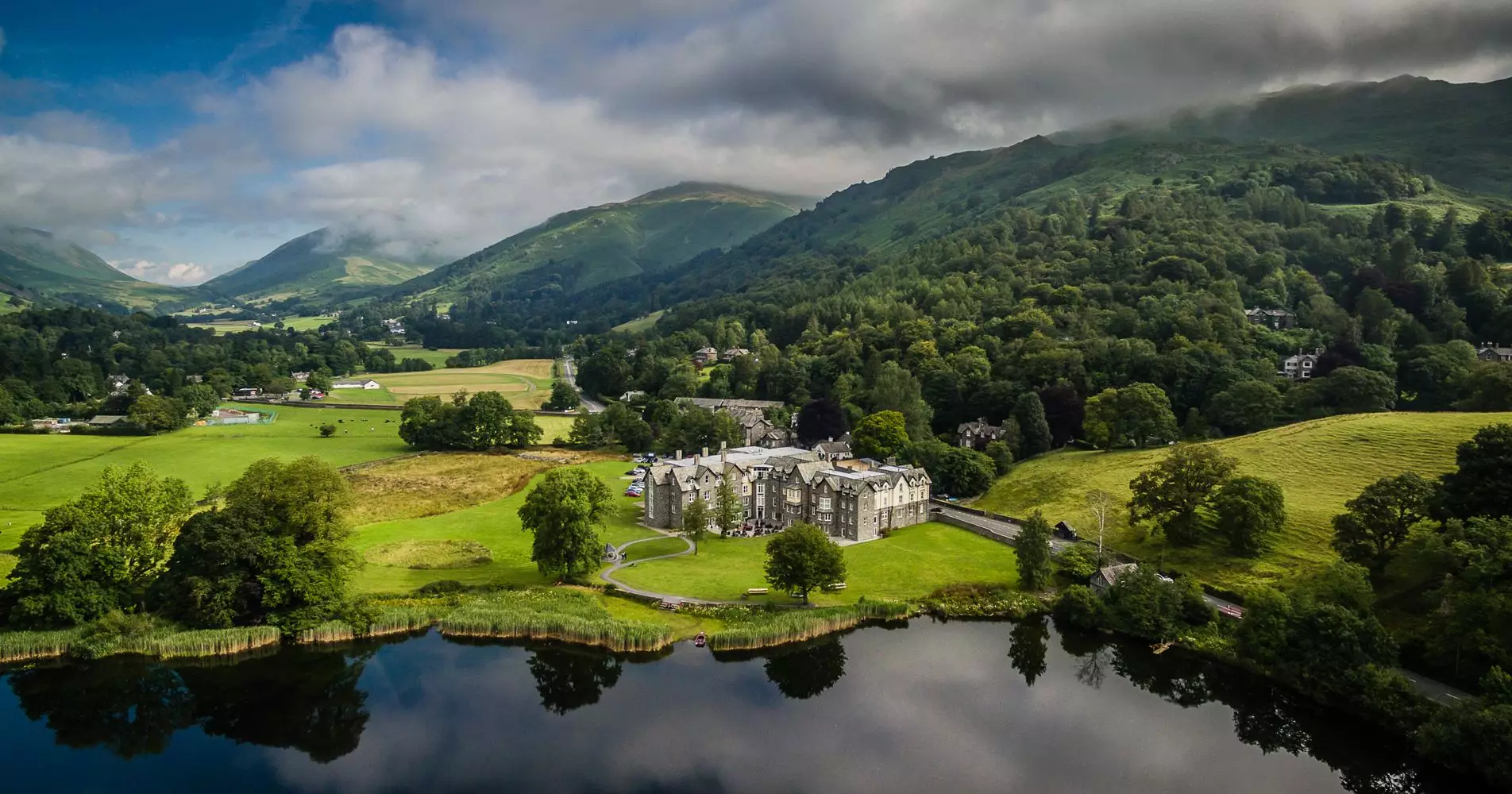 The hotel is set in stunning grounds within the Lake District. (