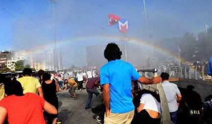 Police In Turkey Blast A Pride Parade With Water, Accidentally Create Rainbow