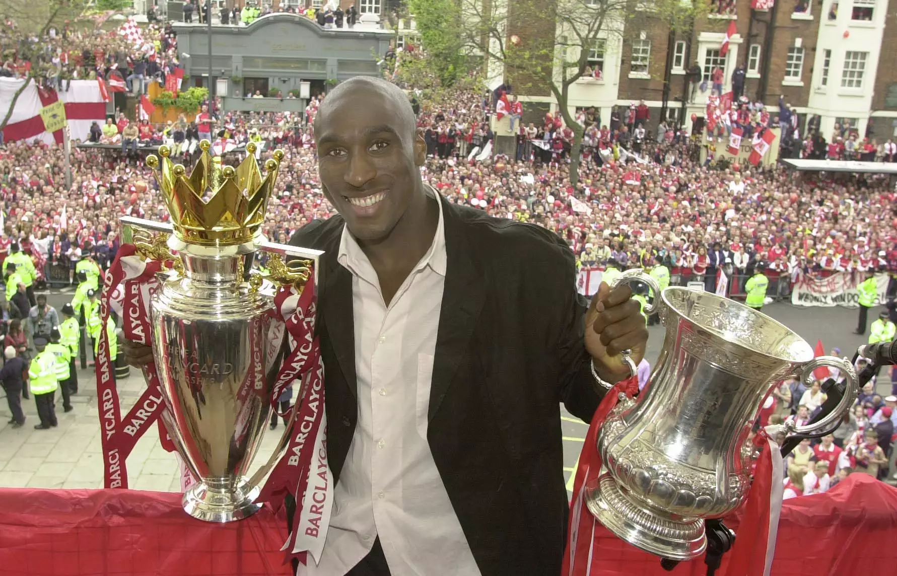 Campbell won the double with Arsenal, only angering Spurs fans further. Image: PA Images