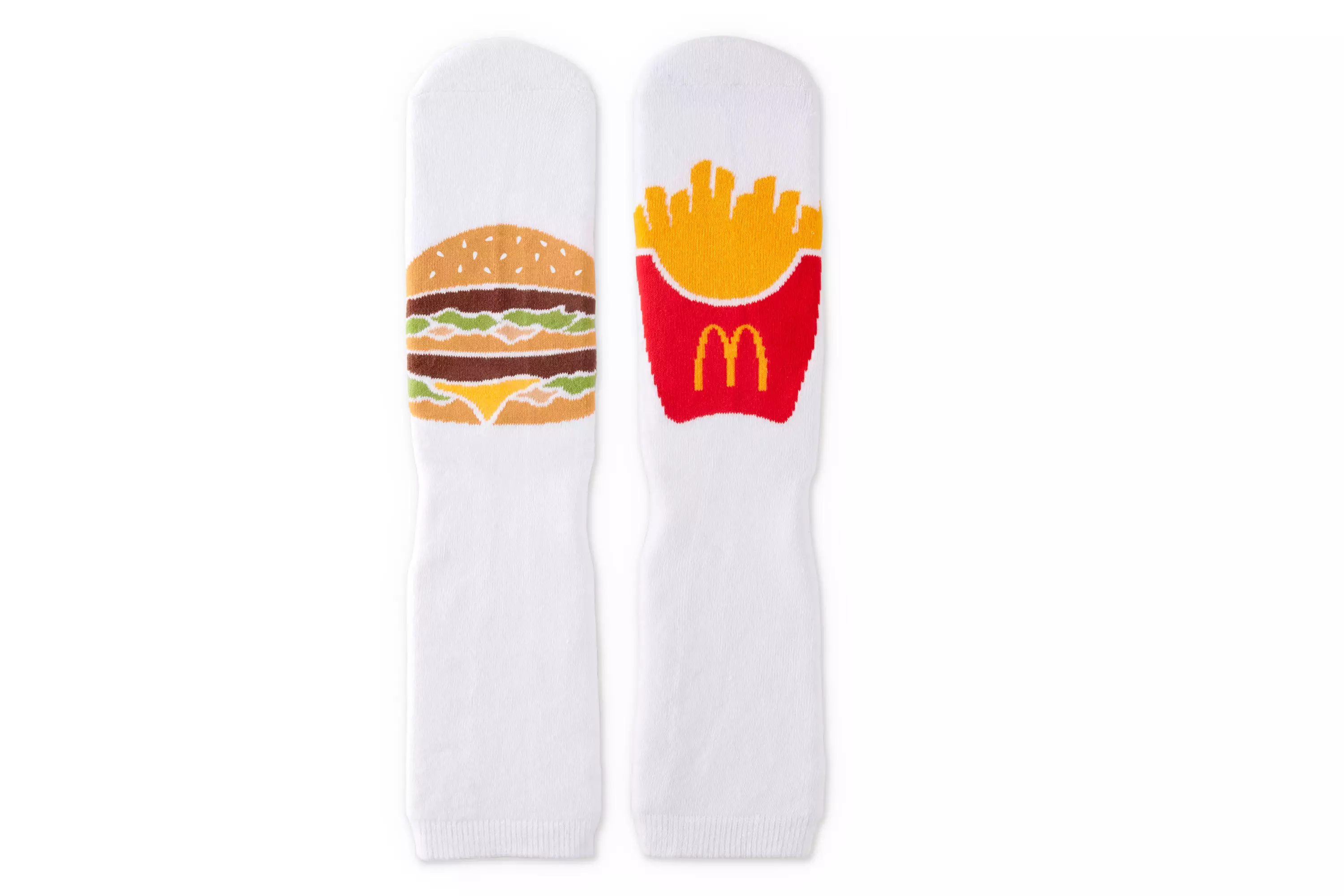 Big Mac and fries fuzzy socks.