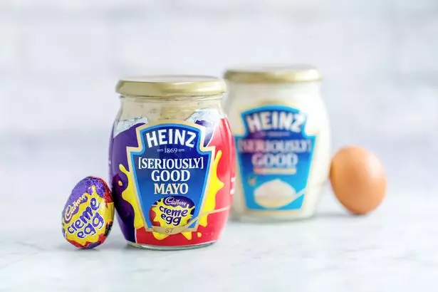 Heinz Mayonnaise meets the Cadbury Creme Egg.