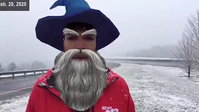 Weatherman Accidentally Delivers Snow Report With Funny Face Filters Left On