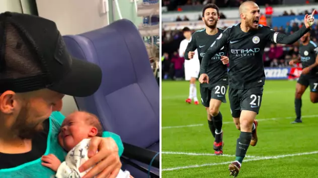 David Silva Celebrates Premier League Title Win With Beautiful Picture Of His Baby Son