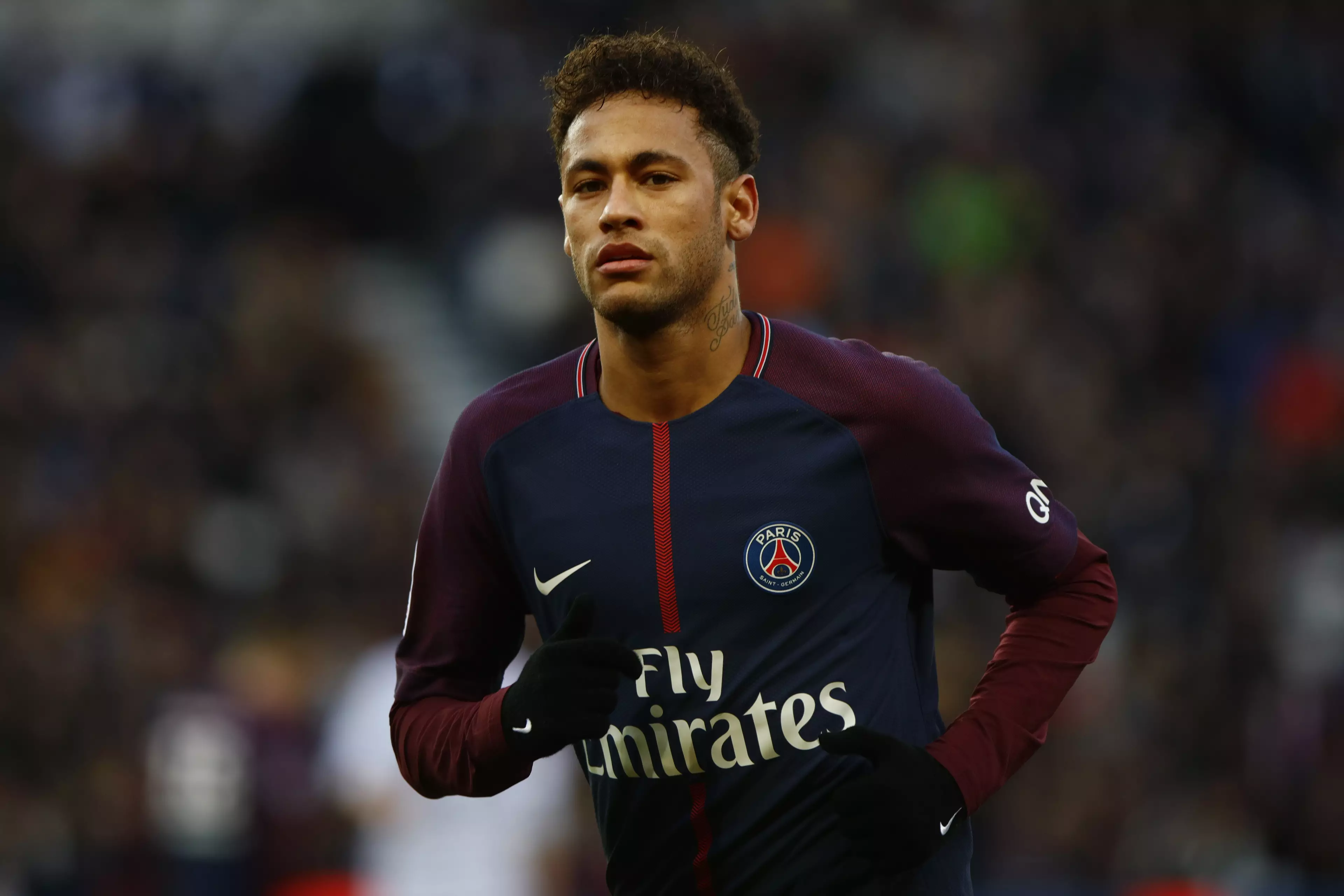 Neymar in action for PSG. Image: PA