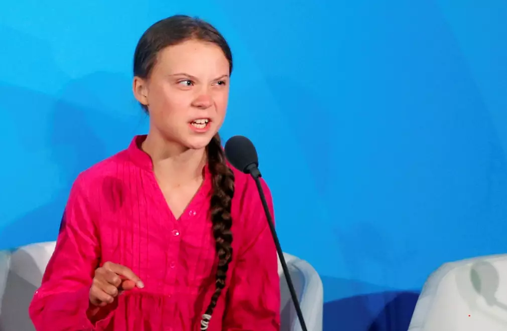 Greta Thunberg addressing the Climate Action Summit in the United Nations General Assembly last week.