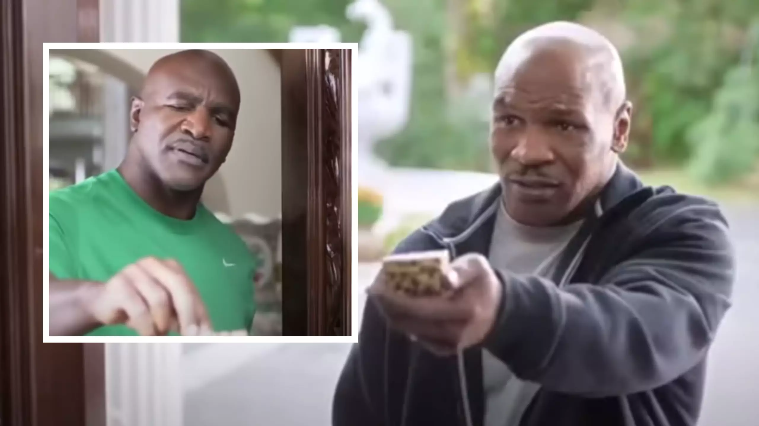 Mike Tyson Gave Evander Holyfield A Piece Of His Ear Back In The Worst TV Advert Ever