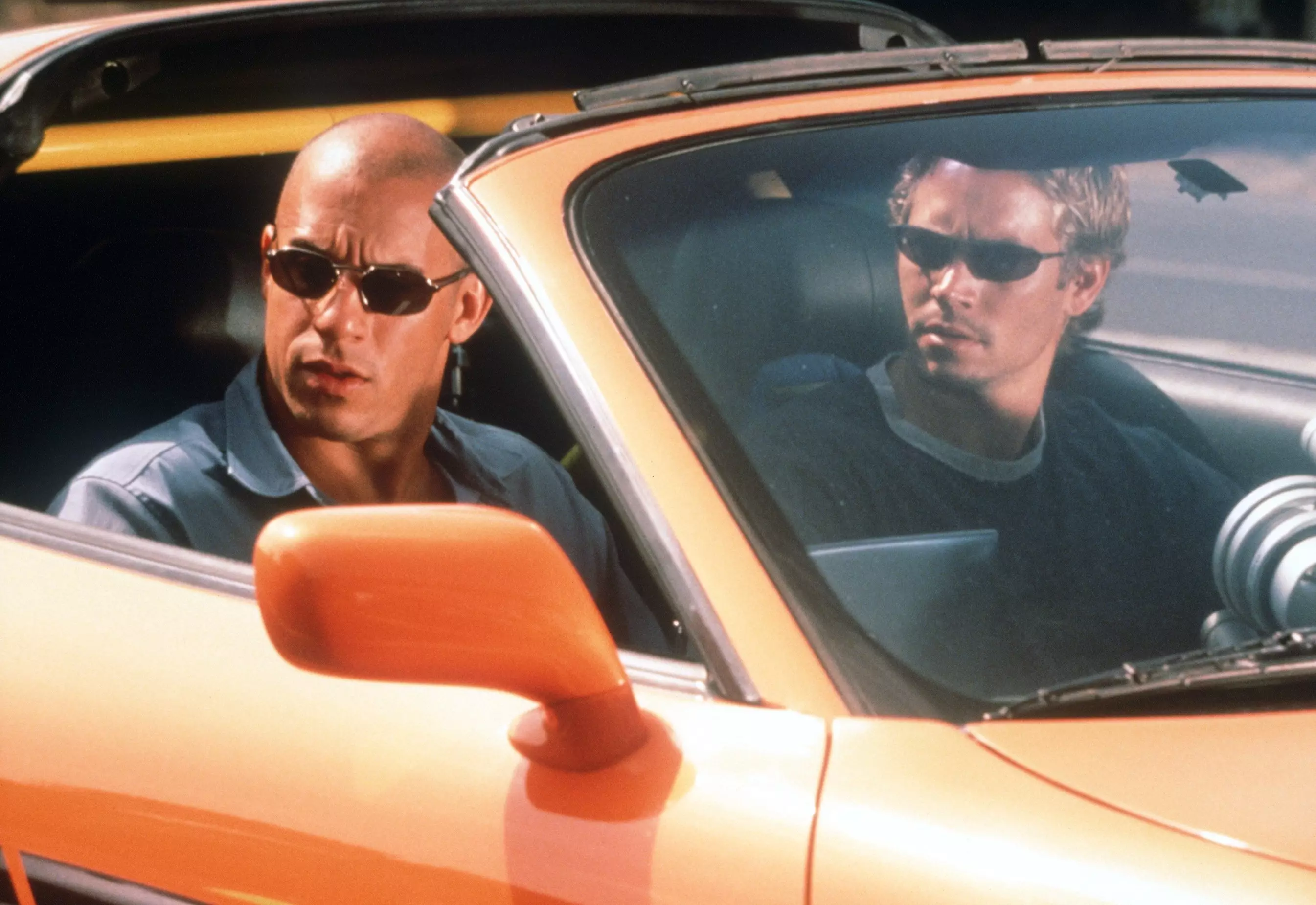 Vin Diesel and Paul Walker in The Fast and the Furious in 1999.