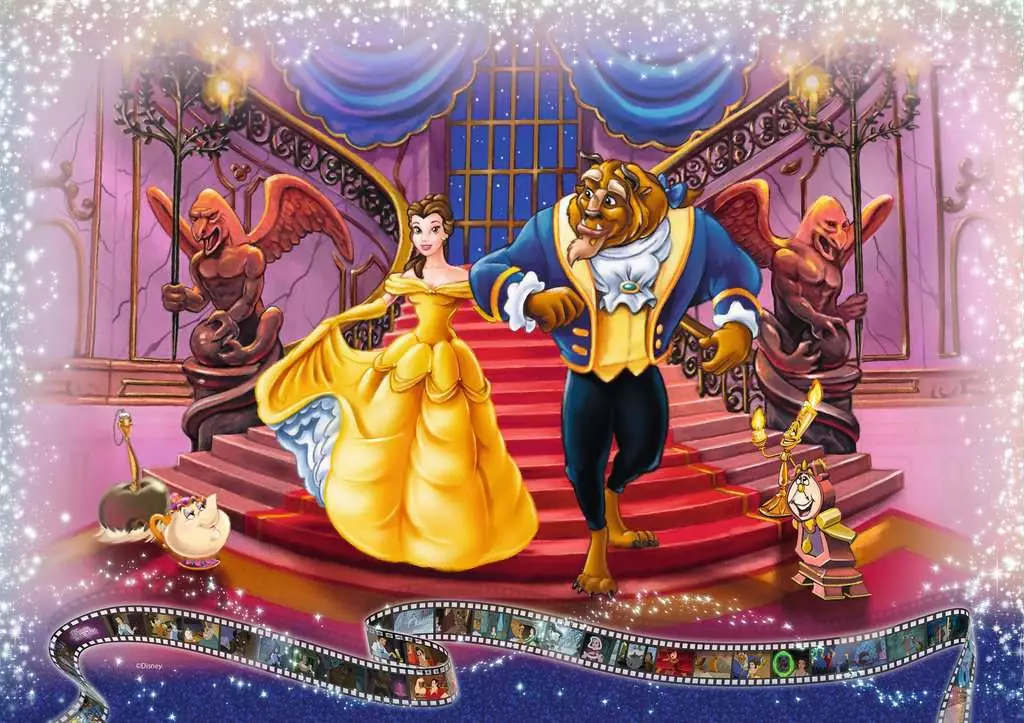 Scenes include 'Beauty and the Beast' (