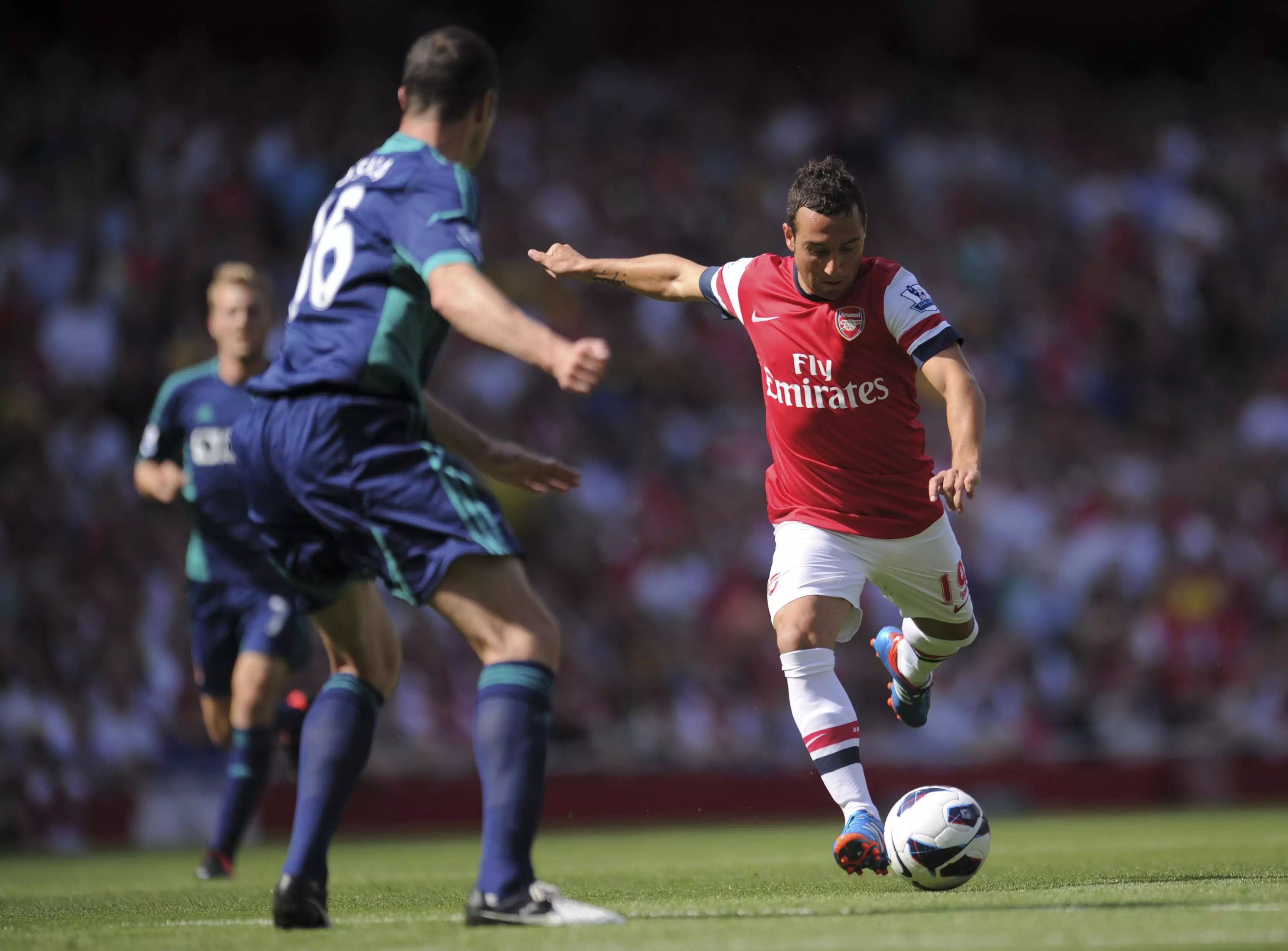 Cazorla pulling the strings for Arsenal. Image: PA Images