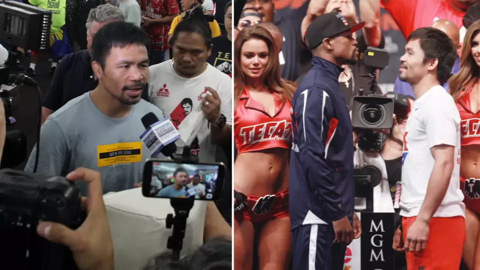 Manny Pacquiao Responds To Floyd Mayweather's 'Exhibition' Fight Claim