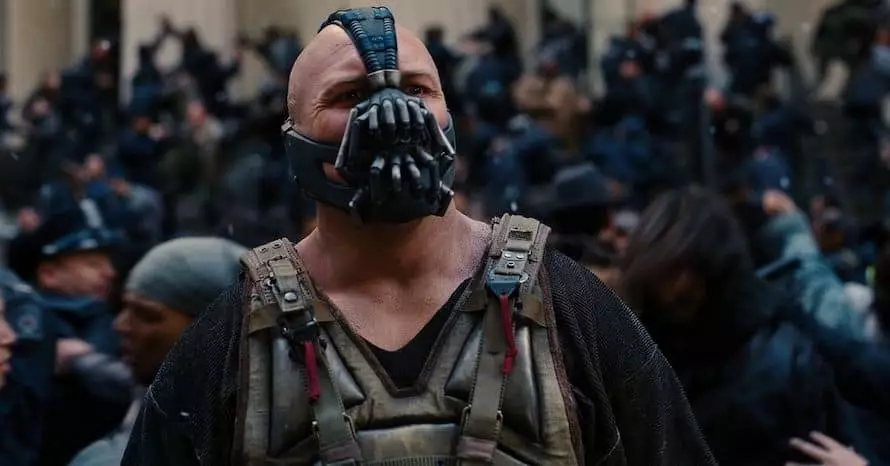 Tom Hardy as Bane.