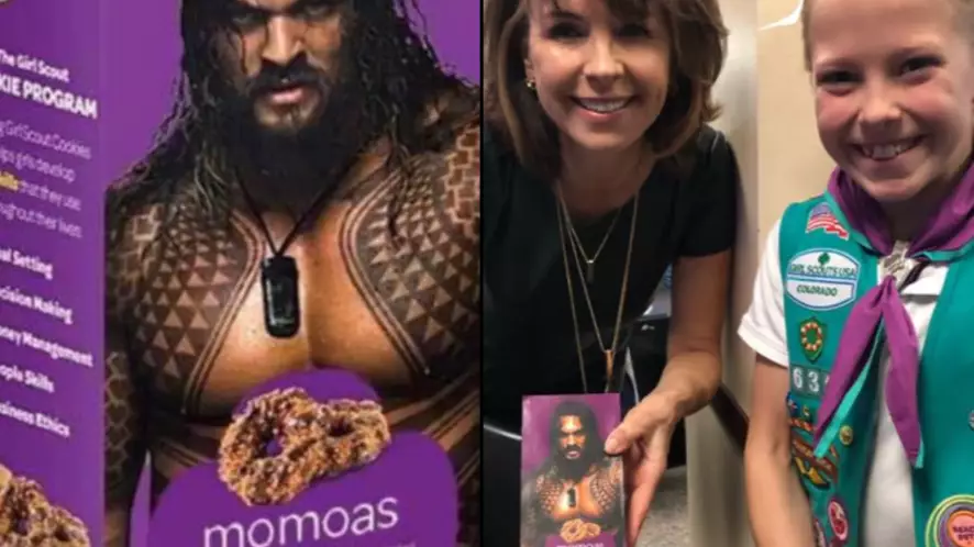 Girl Scout Sells Tons Of Samoa Cookies After Rebranding Them With Jason Momoa