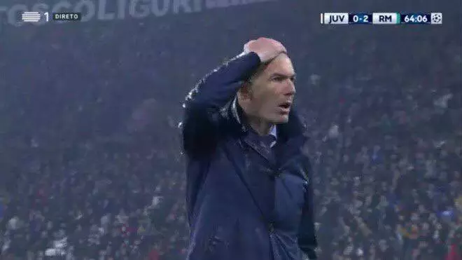 Zinedine Zidane's Reaction To Ronaldo's Worldie Overhead Kick Is Priceless