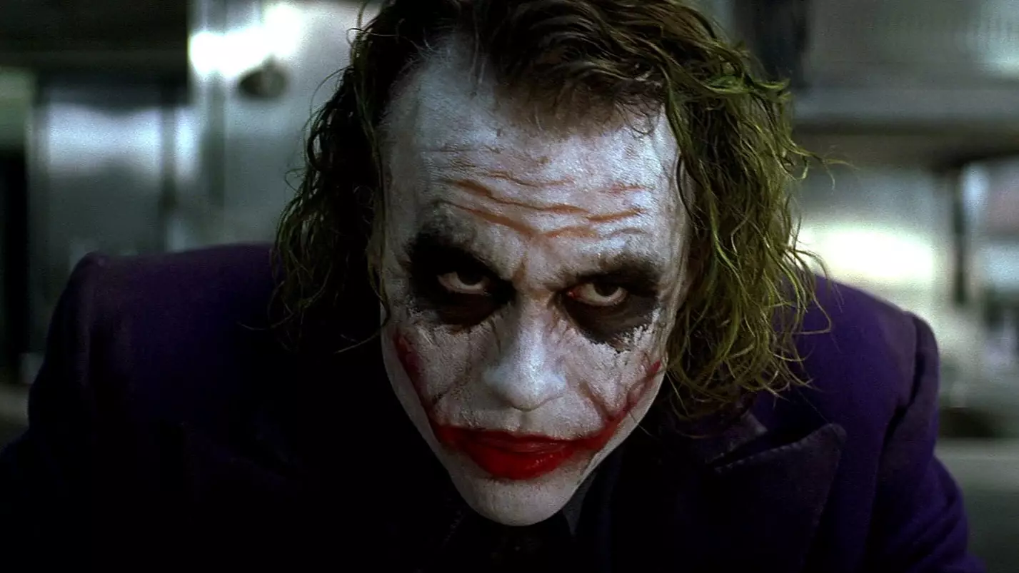 Heath Ledger as The Joker.