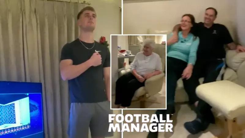 Man streams Champions League final while his family watch on