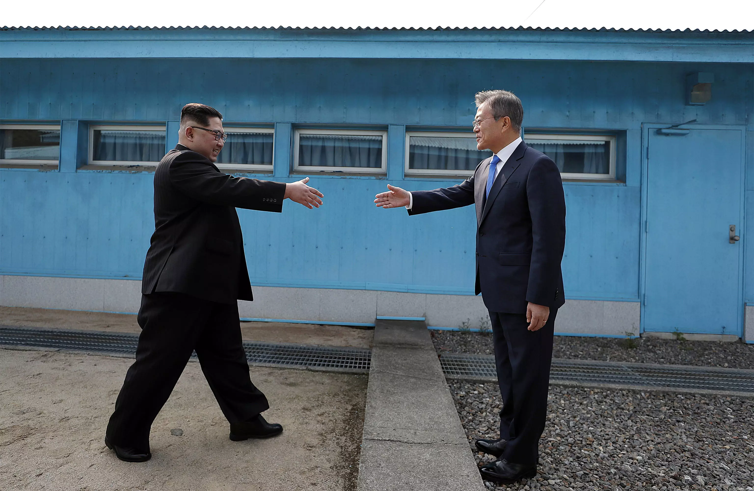 North Korean leader Kim Jong-un and South Korean President Moon Jae-in.
