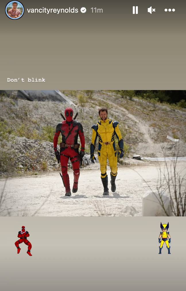 瑞安·雷诺兹（Ryan Reynolds）和休·杰克曼（Hugh Jackman）拍摄死侍3.学分：Instagram