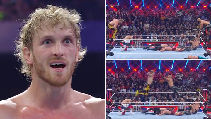 Logan Paul produces iconic WWE moment in Royal Rumble return with Ricochet