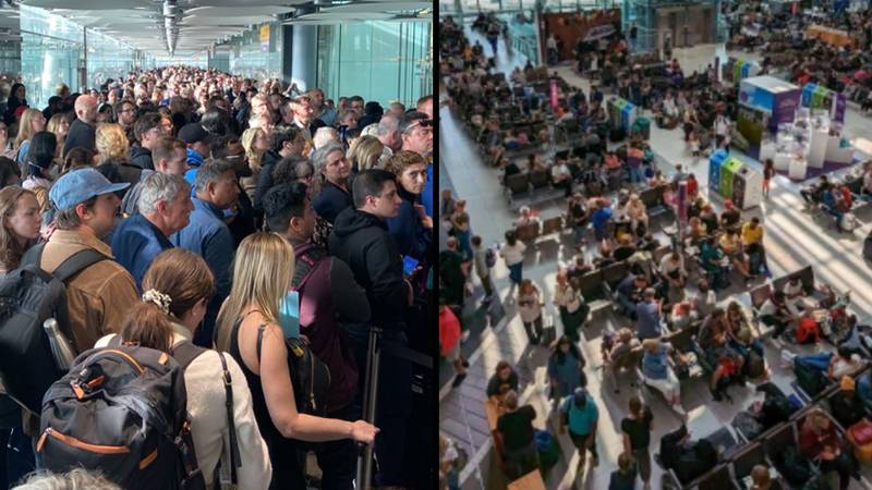 护照电子车牌停止在所有英国机场工作后，旅行者面临“完全混乱”