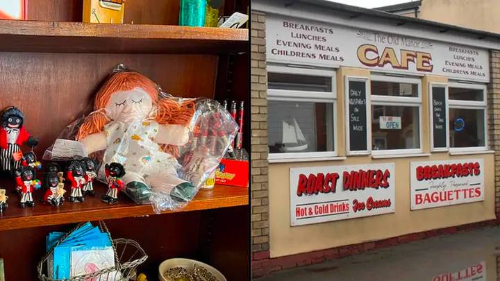咖啡馆老板因出售种族主义golliwog娃娃而被报告给警方后返回