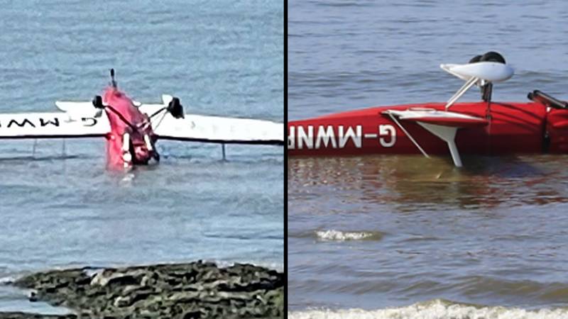 飞行员“奇迹般地生存”，飞机坠毁在威尔士海岸附近的海上