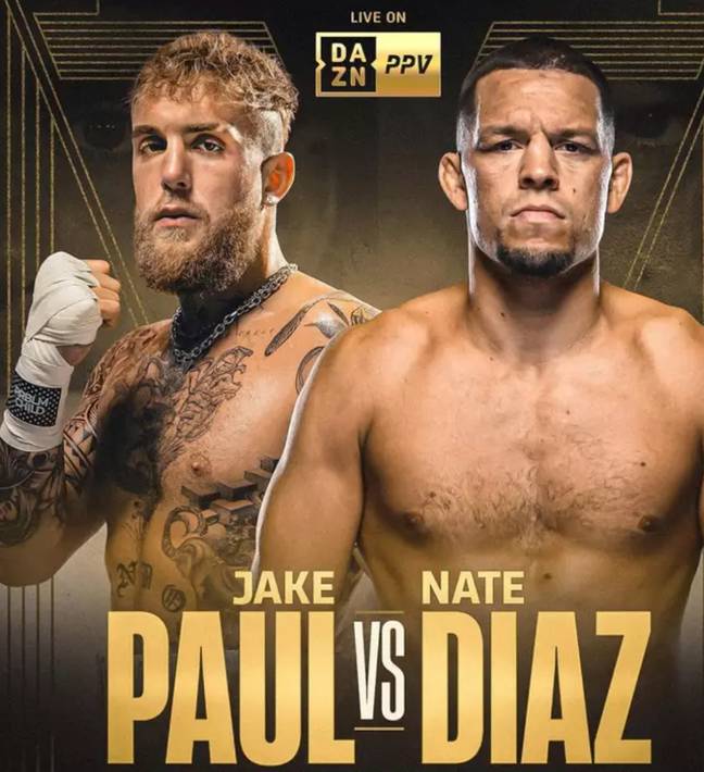 杰克·保罗（Jake Paul）将与德克萨斯州的内特·迪亚兹（Nate Diaz）作战。学分：Instagram/@jakepaul/dazn