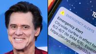 Jim Carrey took photo of moment he thought he had 10 minutes to live after receiving emergency alert on phone